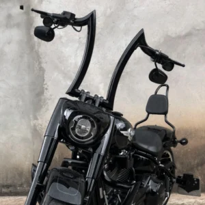 Factory s-High Performance Motorcycle Handle bar 14'' Rise 2" Ape Hanger Handlebar Aluminum Fits for Softail Fat Boy