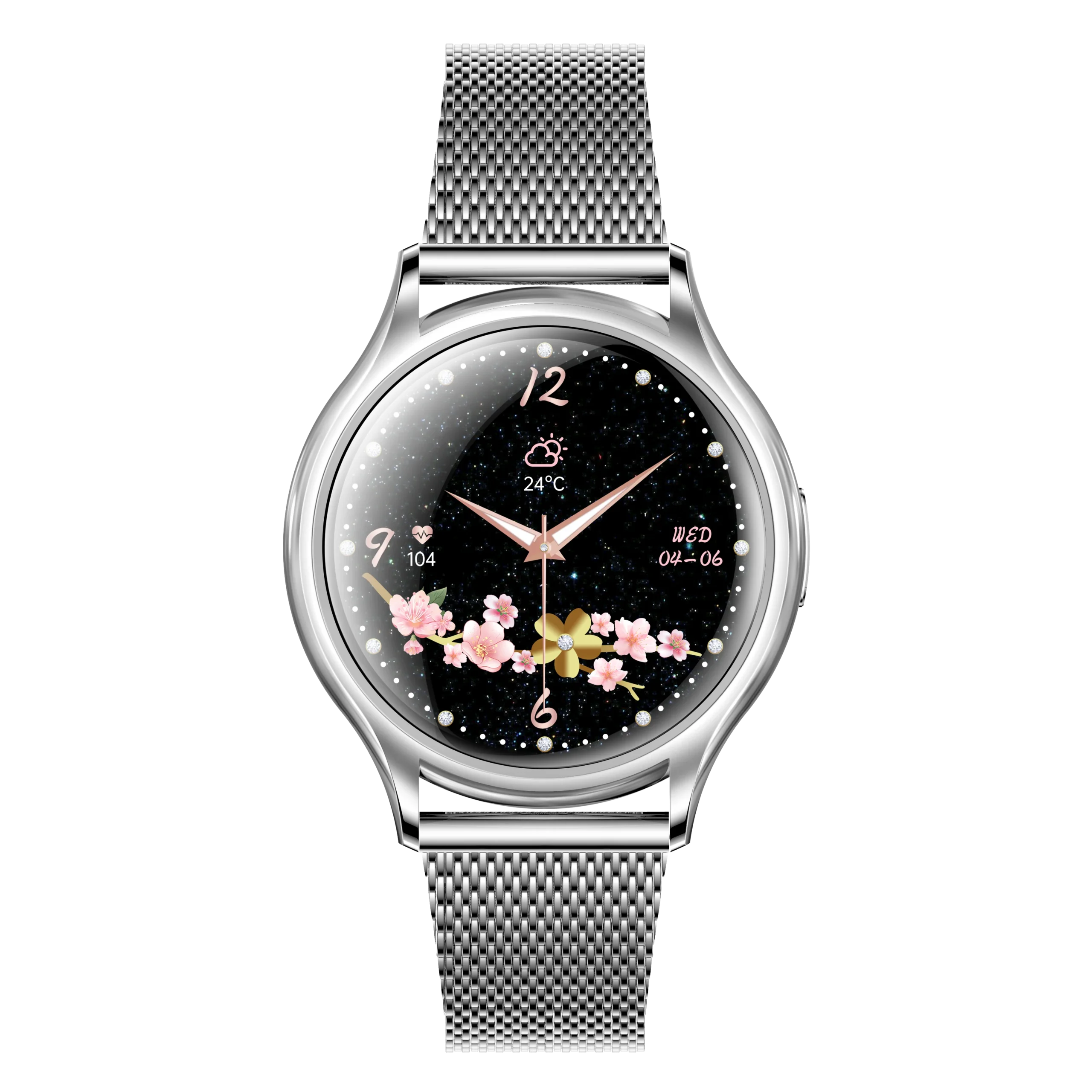 Smart Bracelet Health Monitoring Device Sleep Tracker Silica Gel Strap Magnetic Charger Android Square IP67 Fitness Tracker for Pack of 2 - Image 3