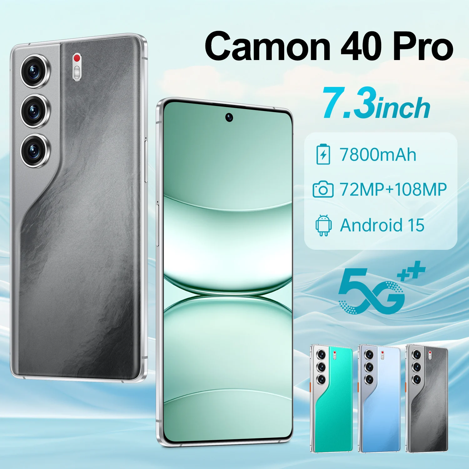 16GB+1TB Camon 40 Pro 5G Smartphone Unlocked 4G/5G 6.8inch Dual Card Mobile Phone 108MP Rear Camera HD - Image 4