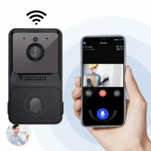 Video Door Phone Security Camera 2.4G WiFi Wireless Night Vision 480p with App 100 Wide Angle Lens 3m Range
