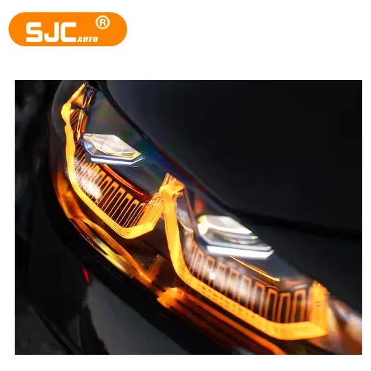 SJC Amber DRL LED Module for BMW M3 M4 G80 G82 G8X Laser Headlight Car Accessories Yellow DRL Module Daytime Running Lighting