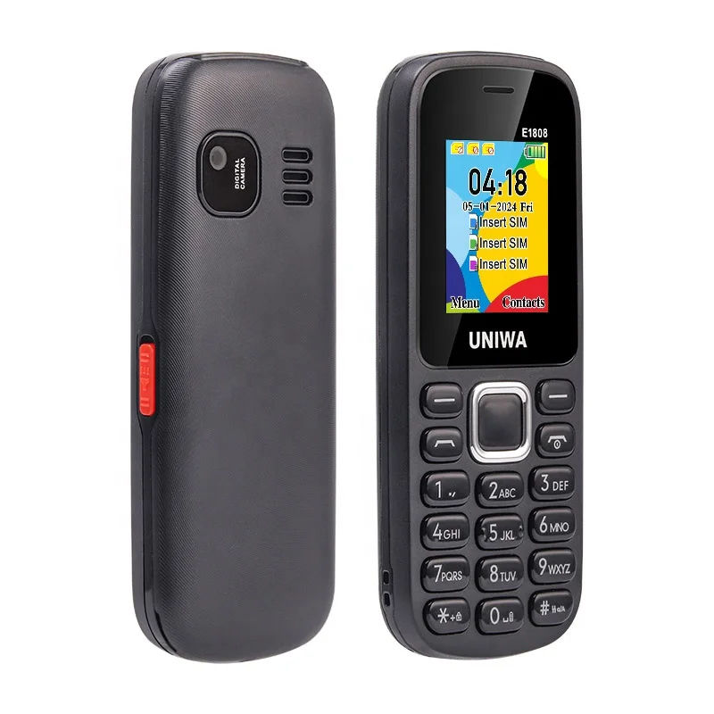 Ready to Ship Unlocked E1808 2G GSM Triple Standby 3 SIM Card Keypad Cell Phone With 800mAh Battery Pack of 20 - Image 3