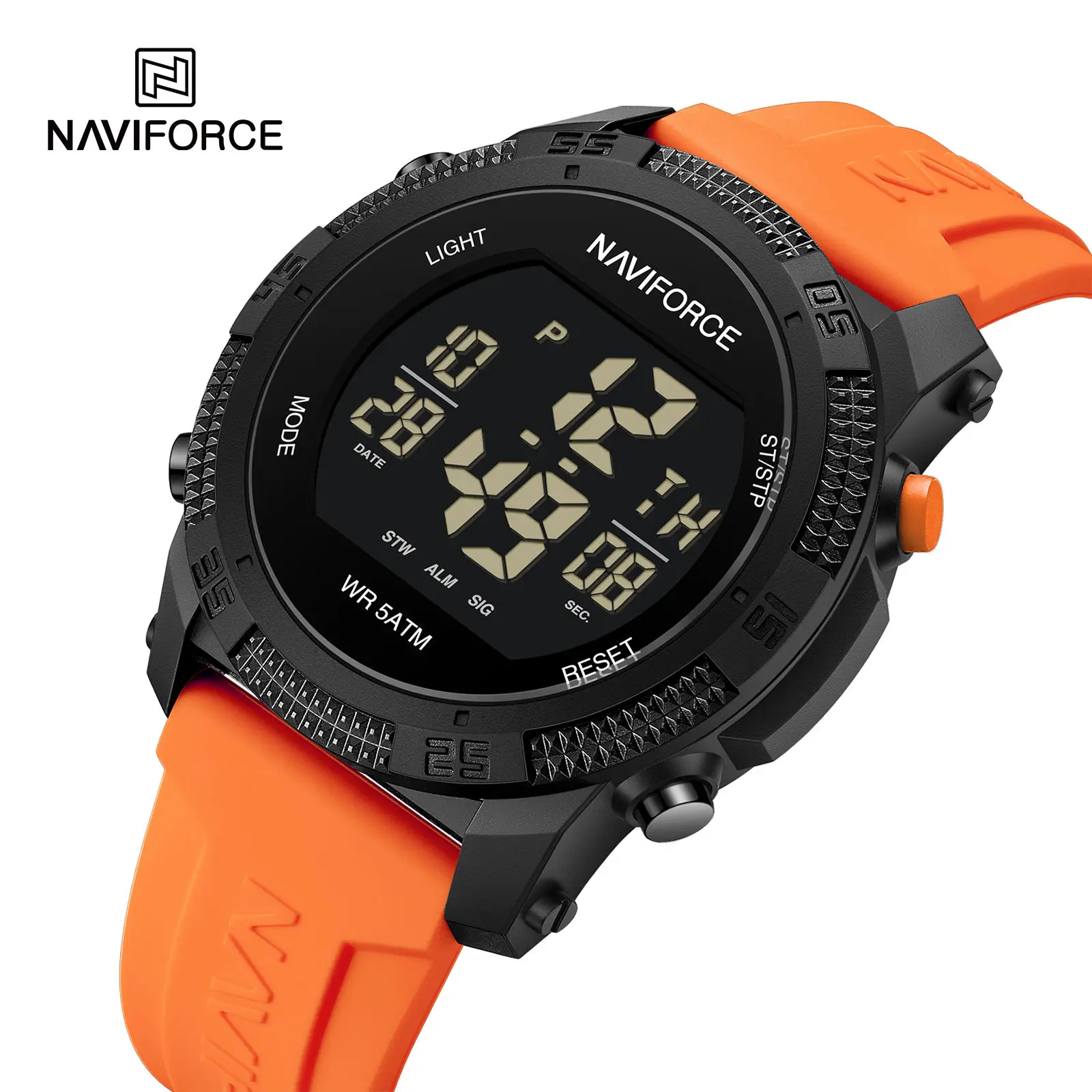 NF7104 7104 Personalized Gents Digital Watch Silicone Strap Luminous Multifunction Sports Watch - Image 3