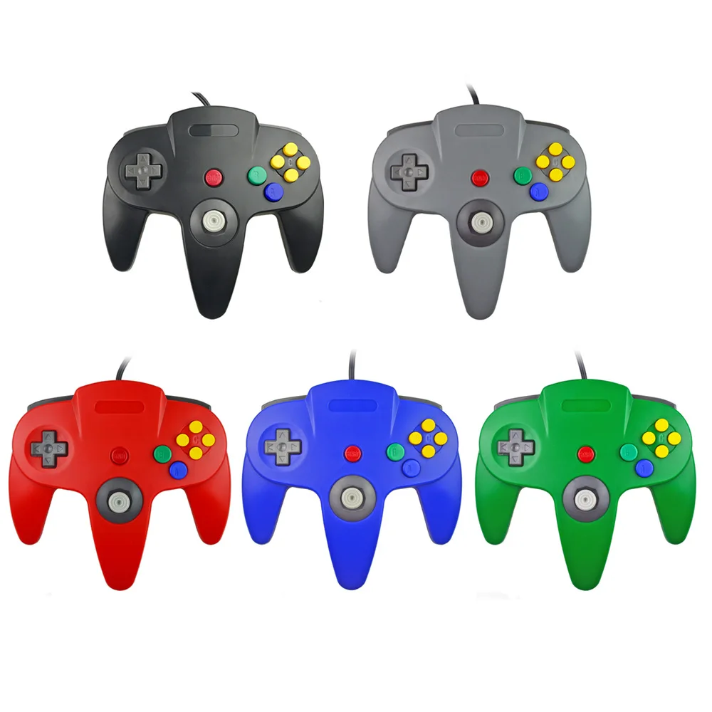 For Nintendo N64 Gamepad USB Controller Gaming Joystick for N64 Game Pad for Gamecube Mac Gamepads Pack of 6