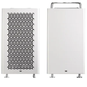 B2Pro Mid Tower Computer Case Aluminum Micro Desktop Chassis for MATX/ATX/SFX PSU 240 Water Cooling Silver & White Color