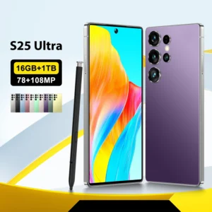 Global Version S25 Ultra Dual Sim 5G Smartphone with Face Recognition Deca Core CPU 108MP Rear Camera LTE CDMA Cellular