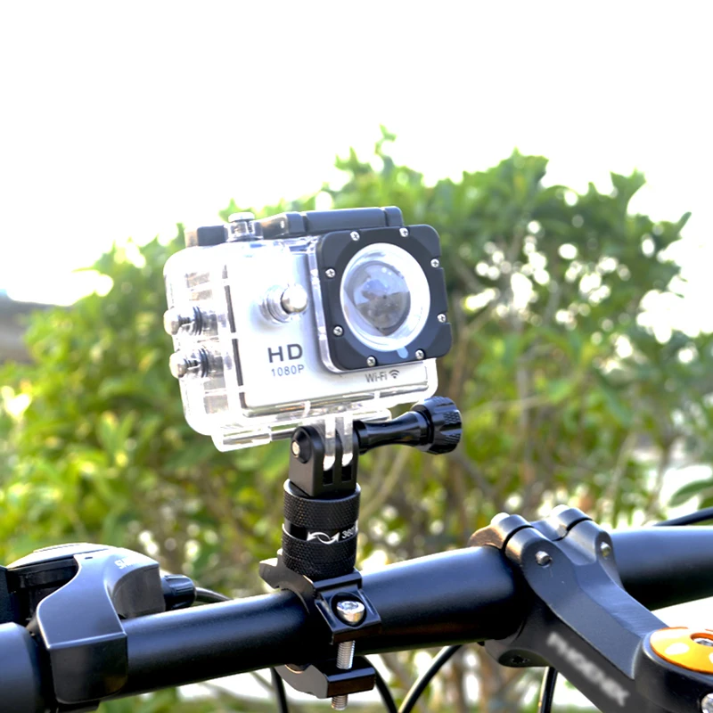 360 Degree Rotary Mountain Aluminum Bike Bicycle Handlebar Mount for Action Camera GoPro Hero 12/11/10/9/8/7/6/5/4 - Image 3