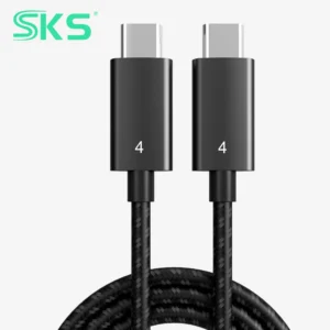 Type-C USB 4 Cable 1M 5A Fast Charging 40Gbps 8K Projection 100W PD Premium Braided Pure Copper ROSH Certified Computer