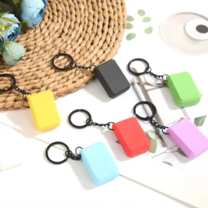 Yoga Blocks Keychain Backpack Accessories & Fitness Equipment Pendant UV Printed Plastic Jewelry Gift Brick Keychain Key Ring Pack of 12