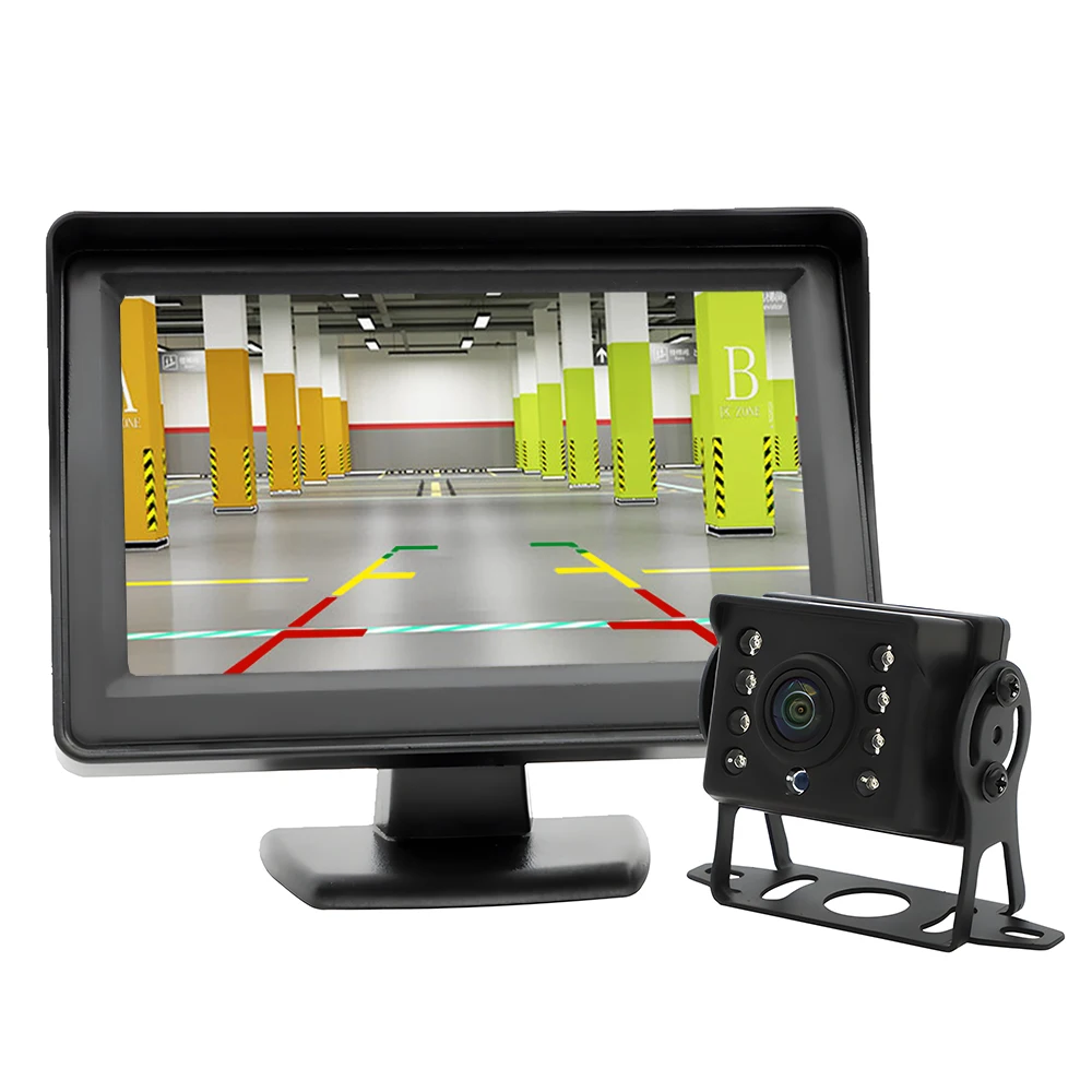 HD 1080P 7-Inch Wireless Reversing Car Monitor Night Vision Display Waterproof IP68 Rating for Cars Forklifts (HNY-SXT-7IN)