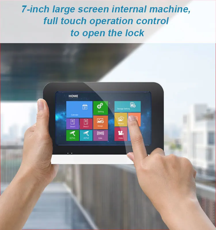 7 Inch Screen Video Doorbell Camera Dual-Way Intercom Function Video Intercom System for Apartment Video Door Phone - Image 4