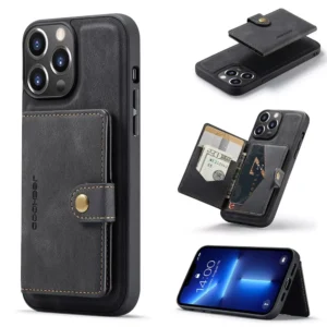 2 in 1 Detachable Magnetic Leather Case for iPhone SE Wallet Bag Card Holder Shockproof Phone Cover 13 for iPhone 12