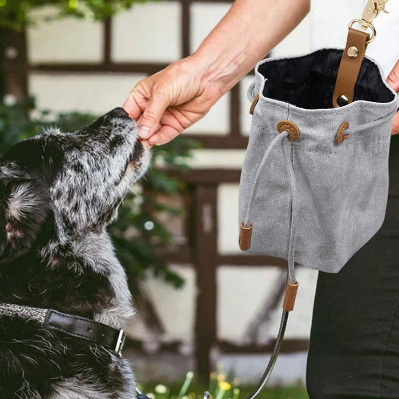 Portable Dog Treat Pouch Bags Creative Dog Snack Bag Outdoor Pet Treat Bag Storage Holder With Clip Pack of 2 - Image 2