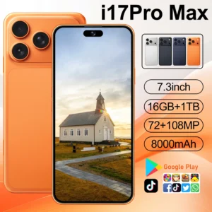 New I17 Pro Max 5G Smartphone 90Hz6.9-inch HD Display 108MP Rear Camera 16GB+1TB Storage Deca-core Snapdragon 800 French
