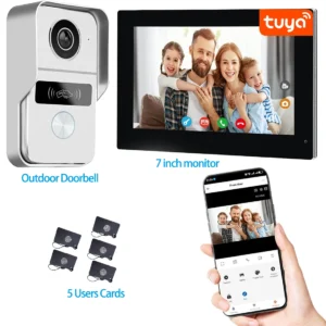 7 Inch Tuya Video Doorbell WiFi Outdoor Door Bell Waterproof IP65 Intercom Villa Smart Home Door Phone Camera Intercom System