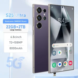 New S25 Ultra 22GB+2TB 5G 144Hz LED Display Deca Core 8000mAh Battery Gaming 108MP Camera S-Pen Dual SIM Unlocked Phone
