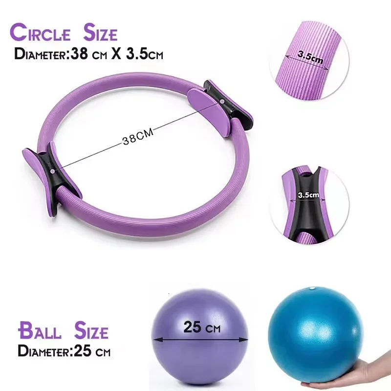 Eco-friendly Pilates Fitness Kit Pilates Circle Pilates Ring Fitness 5 PCS Set Yoga Ring Combination Set Fitness Training - Image 3