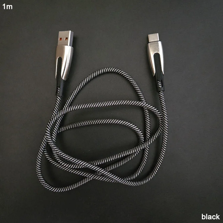 Store Supermarket Pull Proof Braided Handset Linea LED Blue Lights Lamps USB Type a to Type C Cables Pack of 100 - Image 2