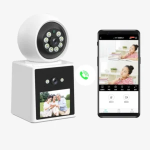 New Dual Lens High Resolution Two Way Intercom Home Baby Monitor 2K 4MP APP Remote 2.4 Inch LCD Screen Wifi Video Call Camera