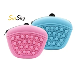 SinSky Pet Supplier Portable Dog Treat Bag Food Grade Waterproof Silicone Dog Treat Pouch Outdoor Sports Dog Training Bag Pack of 10