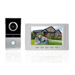 Anjielo 720P HD TFT Screen Video Doorbell with Color LED Display Infrared Night Mode Motion Detection Waterproof for Outdoor Use