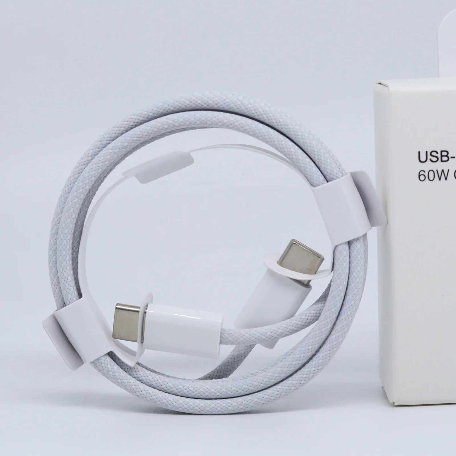 60W 1M Fast Charging Cable with Manual USB C to C Braided 60W for Iphone15 Cable for iphone 16 Pack of 10 - Image 3