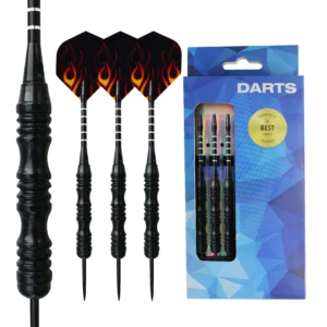 3-piece Steel Tip Darts, Professional 23g Grams Metal Dart Set, High-quality Aluminum Shaft and PET Missile and Dart Box