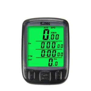 Wired Waterproof Bicycle Speedometer with Auto Clear LCD Screen and Backlight Bike Computer Sensor Speedometer Stopwatch