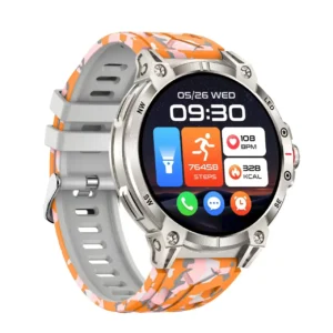 KC89 Smartwatch 1.85-Inch GPS Position BT Call IP68 Waterproof Health Monitoring Heart Rate Outdoor Sports Smart Watch for Men Pack of 2