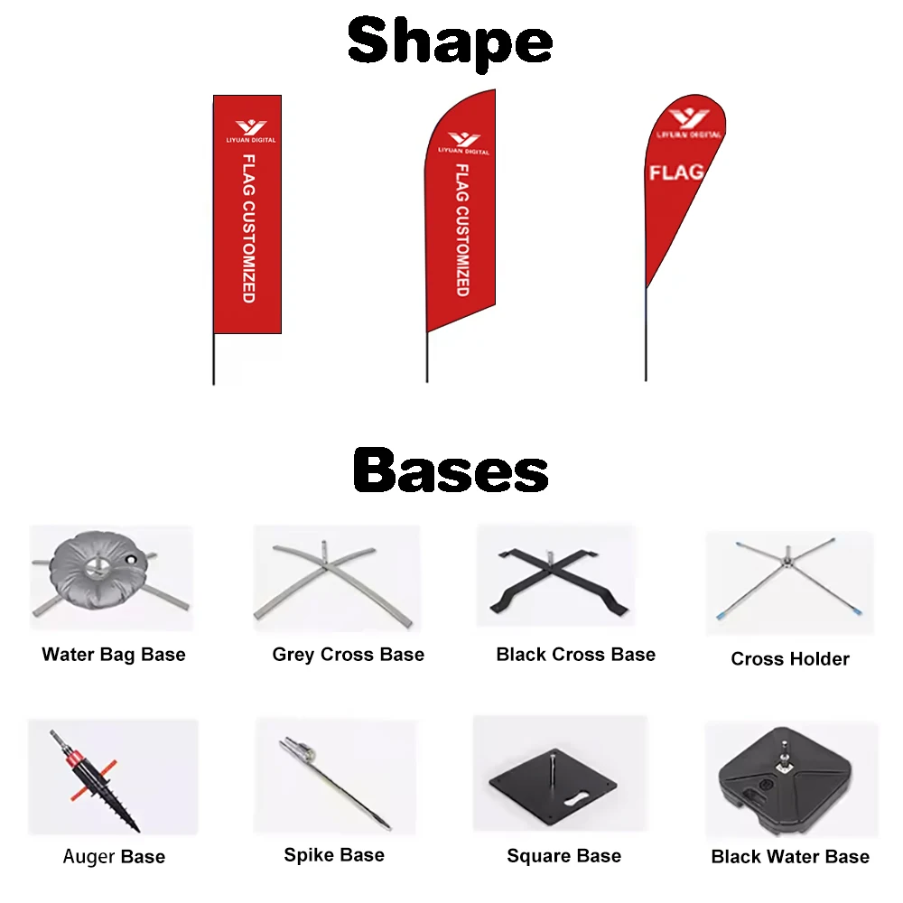 Teardrop Flying Banner Beach Flagpole Sale Now Open House Car Wash Swooper Custom Printed Feather Flag With Spike Base - Image 4