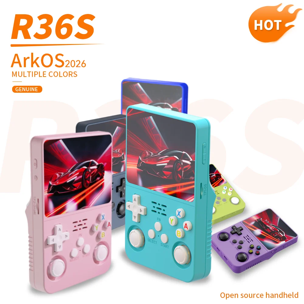 R36S 3.5 Inch Handheld Game Console with Preinstalled Emulator System Transparent Design 64G 128G Christmas Kids Gift - Image 3