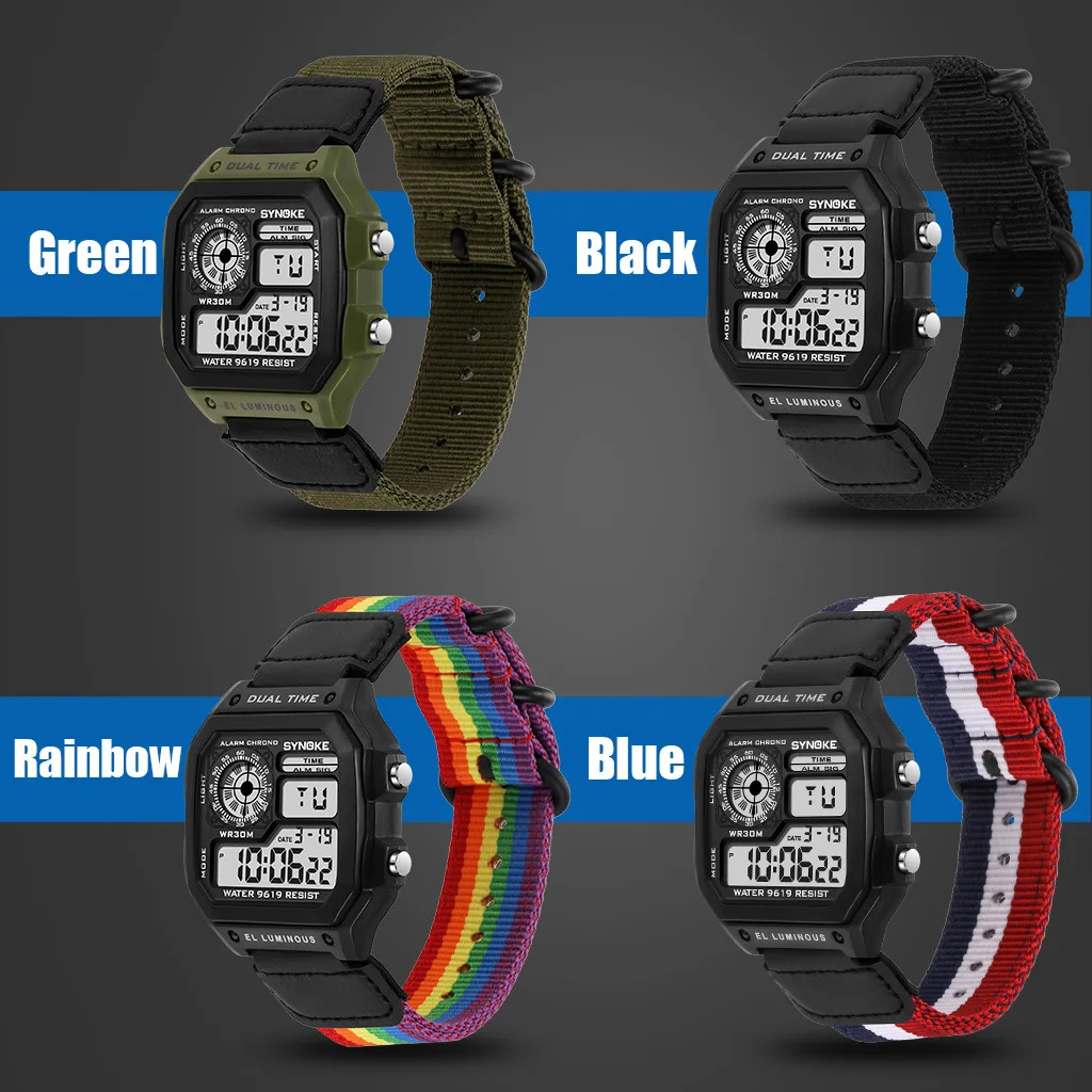 OEM Digital Sports Watch Electronic Plastic Digital Wrist Watch Waterproof LED Display Alarm Stopwatch Wholesale - Image 2