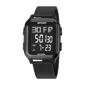 Men's New Fashion Multifunctional Digital Sports Timing Watch Luminous Alarm for Outdoor Sports Plastic Material Wholesale for Pack of 20