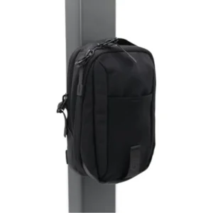 Stylish Adjustable Strap Sports Sling Crossbody Gym Bag Waterproof Neoprene Universal Phone Compatible Black Magnetic Closure