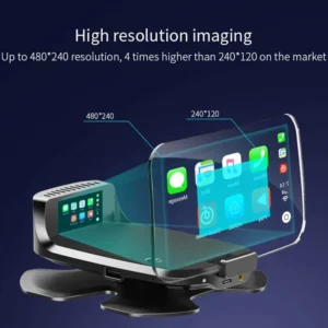 YIXIN High-Quality Multifunctional Head-Up Display (HUD) - Car HUD with Wireless CarPlay Navigation & Remote Control