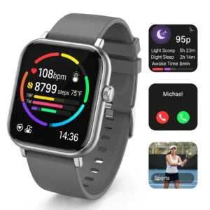 2025 Factory Promotion Smart Watch with Blood Pressure Heart Rate Monitor Fitness tracker BT Calls Android IOS for Men Women