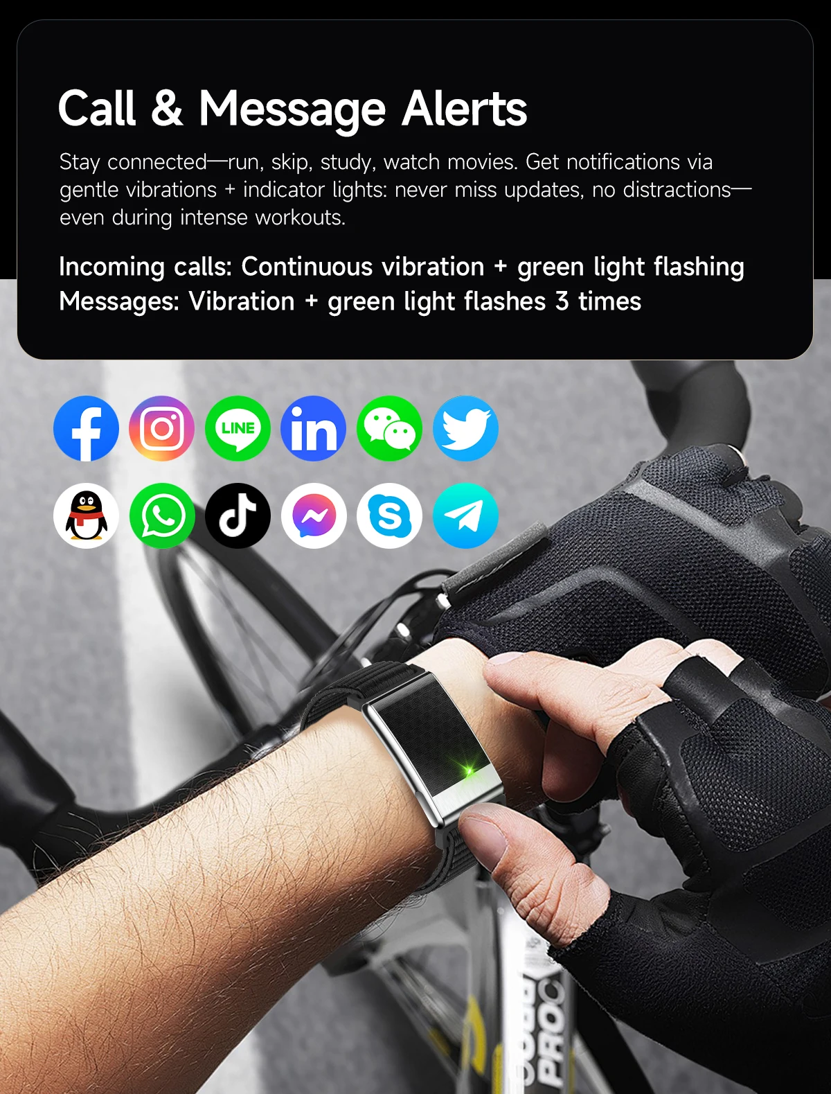 Smart Electronics Ecg Ppg Sensor No Display Fitness Battery Bracelet Heart Rate Kids Smartband Screenless Fitness tracker - Image 3