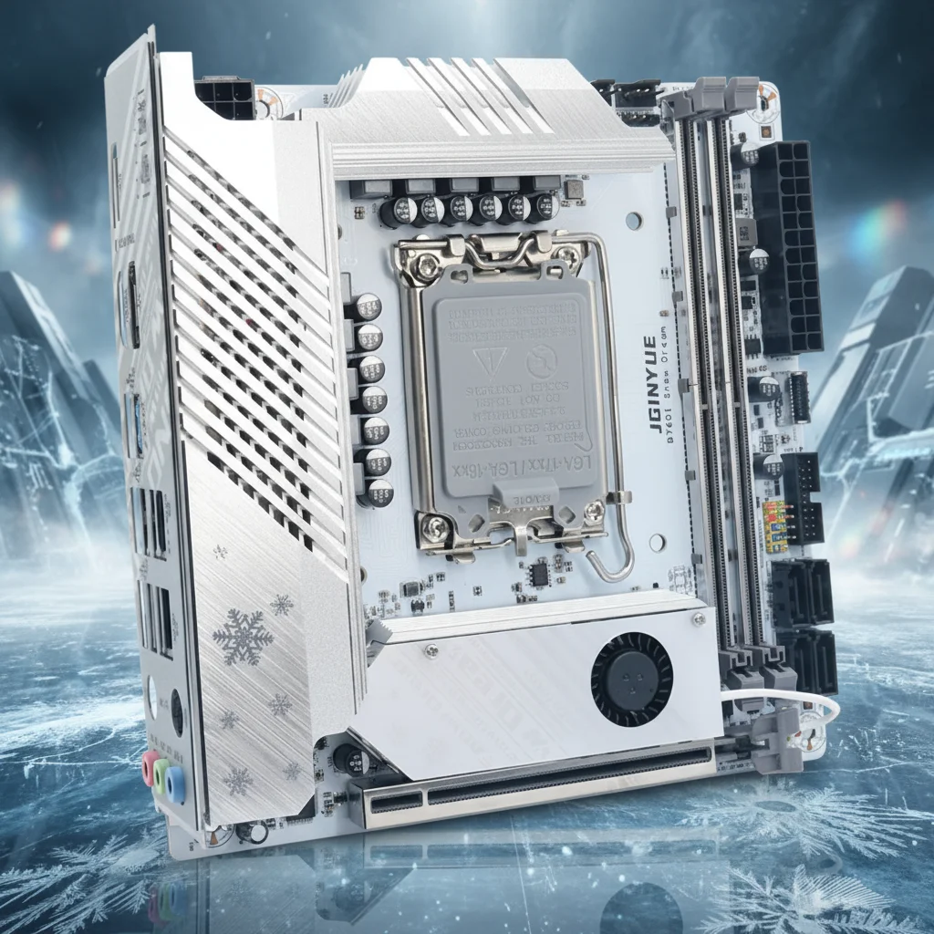 JGINYUE B760I Snow Dream D4 Motherboard DDR4 ITX PC Motherboard Supports 12th 13th Generation Platform Processors
