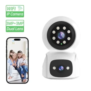 2025 Best-Selling 4MP Dual Lens IP Camera WIFI PTZ Security with Motion Detection for Indoor & Outdoor Use 1-Year Warranty