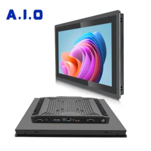 High Powerful Fanless Industrial Computer J4125 I5 I3 Front IP65 Waterproof Dustproof Touch Screen Industrial All in One PC