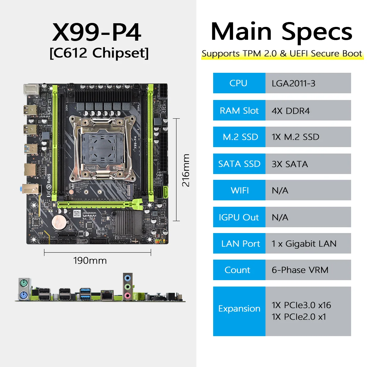 PANDL NEW X99-P4 Mainboard Desktop PC Set Intel Xeon E5 2620 V4 X99 Motherboard Kit with 4x DDR4 ECC Memory Channel New Product - Image 4