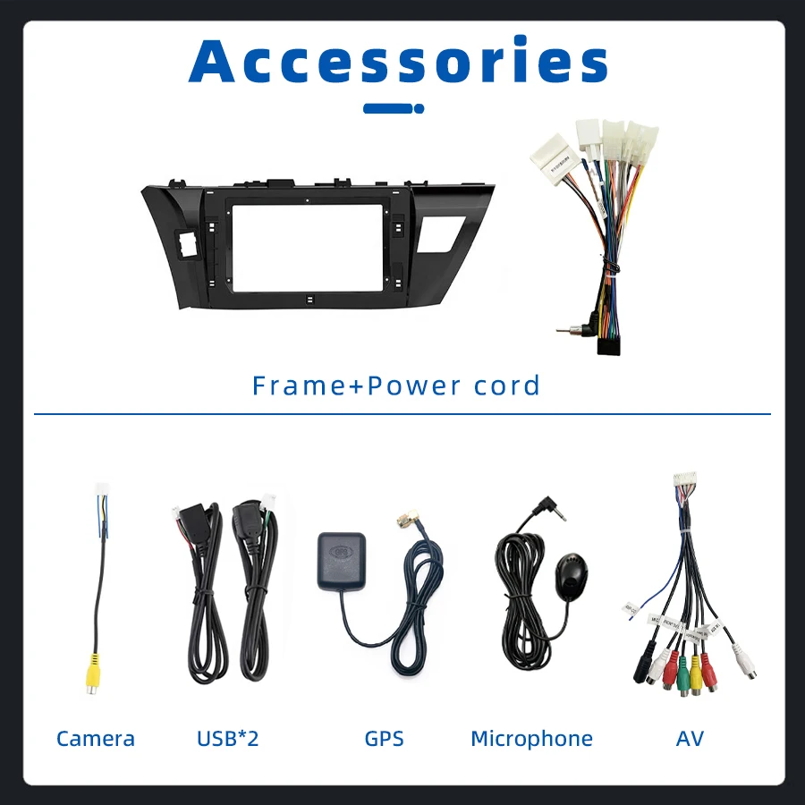 Android 13 2+32GB Car DVD Player for Toyota Corolla 2014-2017 Stereo Carplay Auto IPS Screen Wifi DSP GPS Car Navigation - Image 3