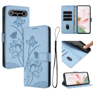 New Lotus Print Pattern Flip Wallet Case PU Case with Lanyard for Tenco Pova Slim 5G/Spark Go 5G (2025)/Pova 7 5G/Pova 7 Pro