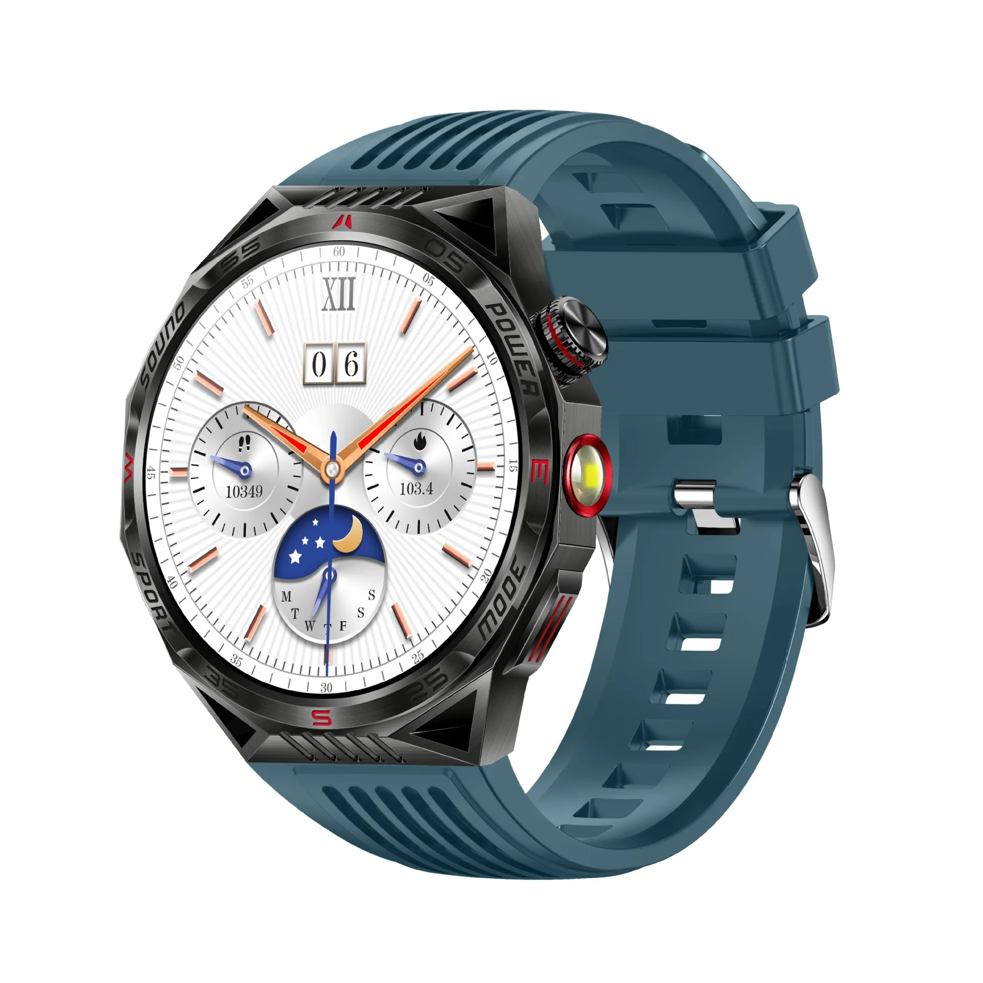 Fashion Outdoor Sports HT28 Smart Watch BT Calling IP68 Waterproof With Flashlight Compass Health Monitor Smartwatches for Men Pack of 5 - Image 4