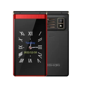 Yeemi M1 Brand New GSM 2G Flip Mobile Phone 3.0inches MTK Dual SIM Card Double Display FM Mp3 Mp4 Micro USB Torch Cellphone Pack of 5