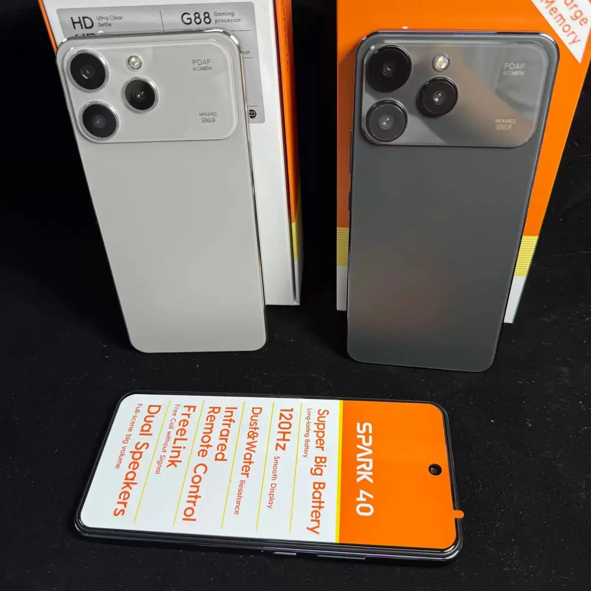 Custom Hot Spark 40 6.8inch Android 4G Smartphone Daul Speaker 120HZ Smart Phone 24+512GB Mobile Phone - Image 3