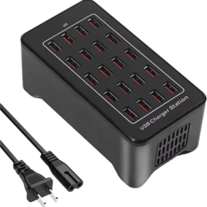 Mobile Phone Charger 20 Port 100W USB Charging Station 20V 5A 20 Port Desktop USB Fast Charger Multiple USB Charger
