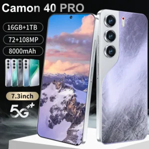 High Quality Camon 40 Pro Smartphone with 7.3 Inch HD Screen 16GB+1TB Unlocked Android 14 108MP Camera Mobile Phone