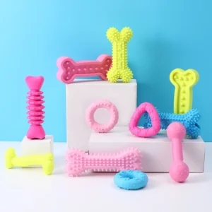 Macarons Pet Toy Dog Grinding Tooth Cleaning Toy Doughnut Bite-resistant Dog Chew Toy Pack of 50