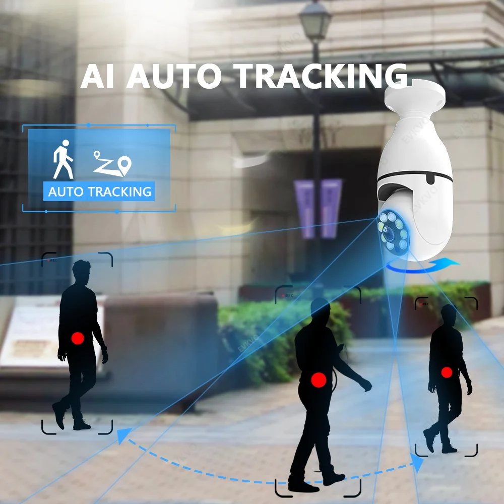 E27 CCTV Wireless Wifi Light Bulb Security PTZ 360 Degree Surveillance Cameras in the Form of Bulb Pack of 2 - Image 3